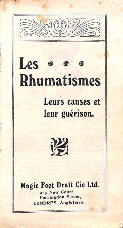 French Promotional pamphlet for Rheumatism Relief