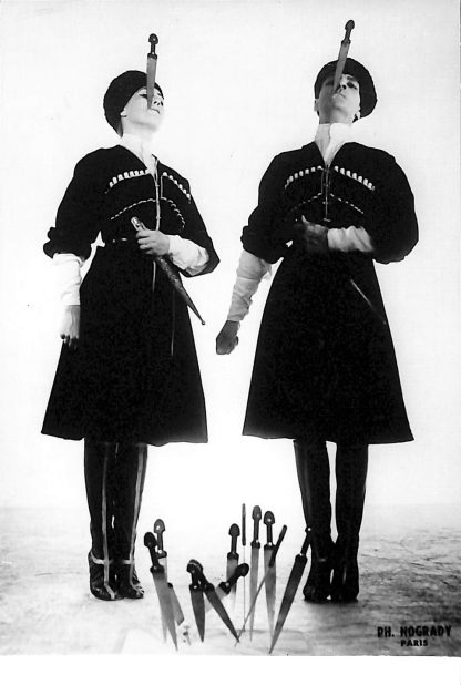 Photograph of a couple of sword swallowers - undated
