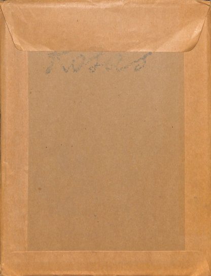 A stamped envelop with five folded flyers for Rosas danst Rosas