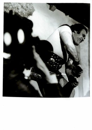 Original black & white photograph of strongman and teeth-acrobat John Massis