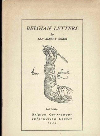 Belgian letters by Jan-Albert Goris-  2nd edition 1948