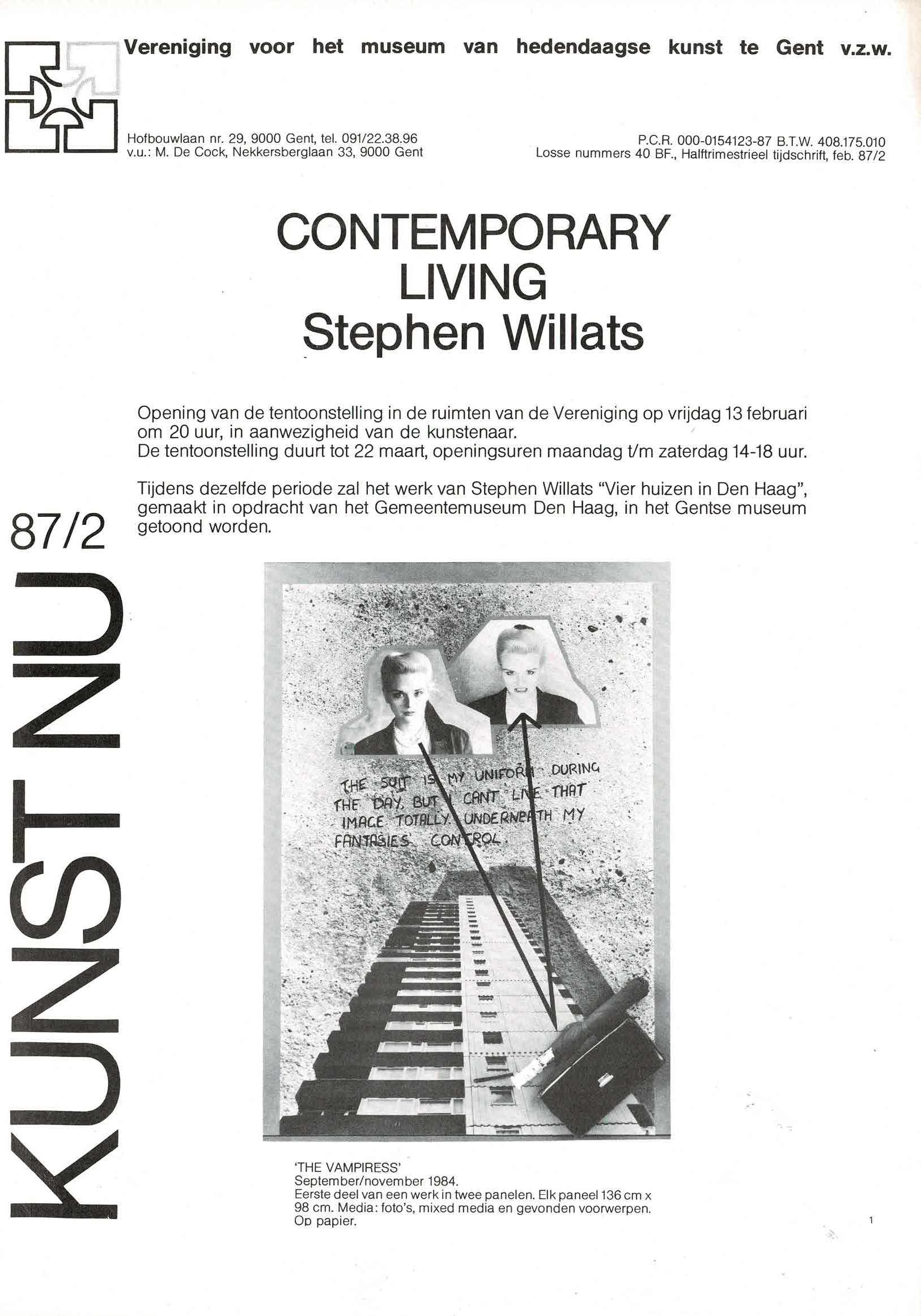 Kunst nu 87/2: Contemporary Living Stephen Willats