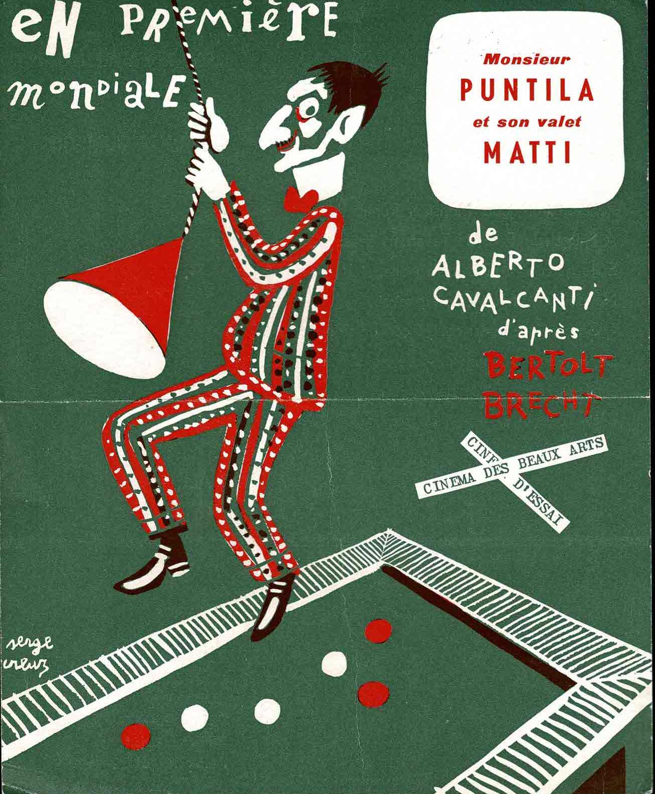 Monsieur Puntila et Son Valet Matti - 1960