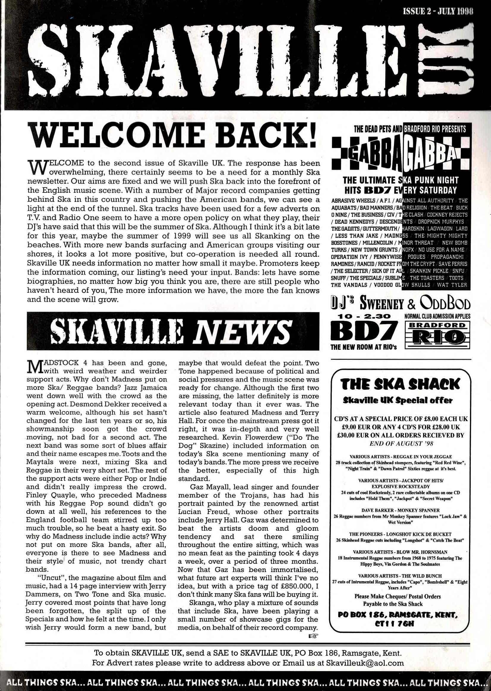 Skaville UK issue 2 - July 1998
