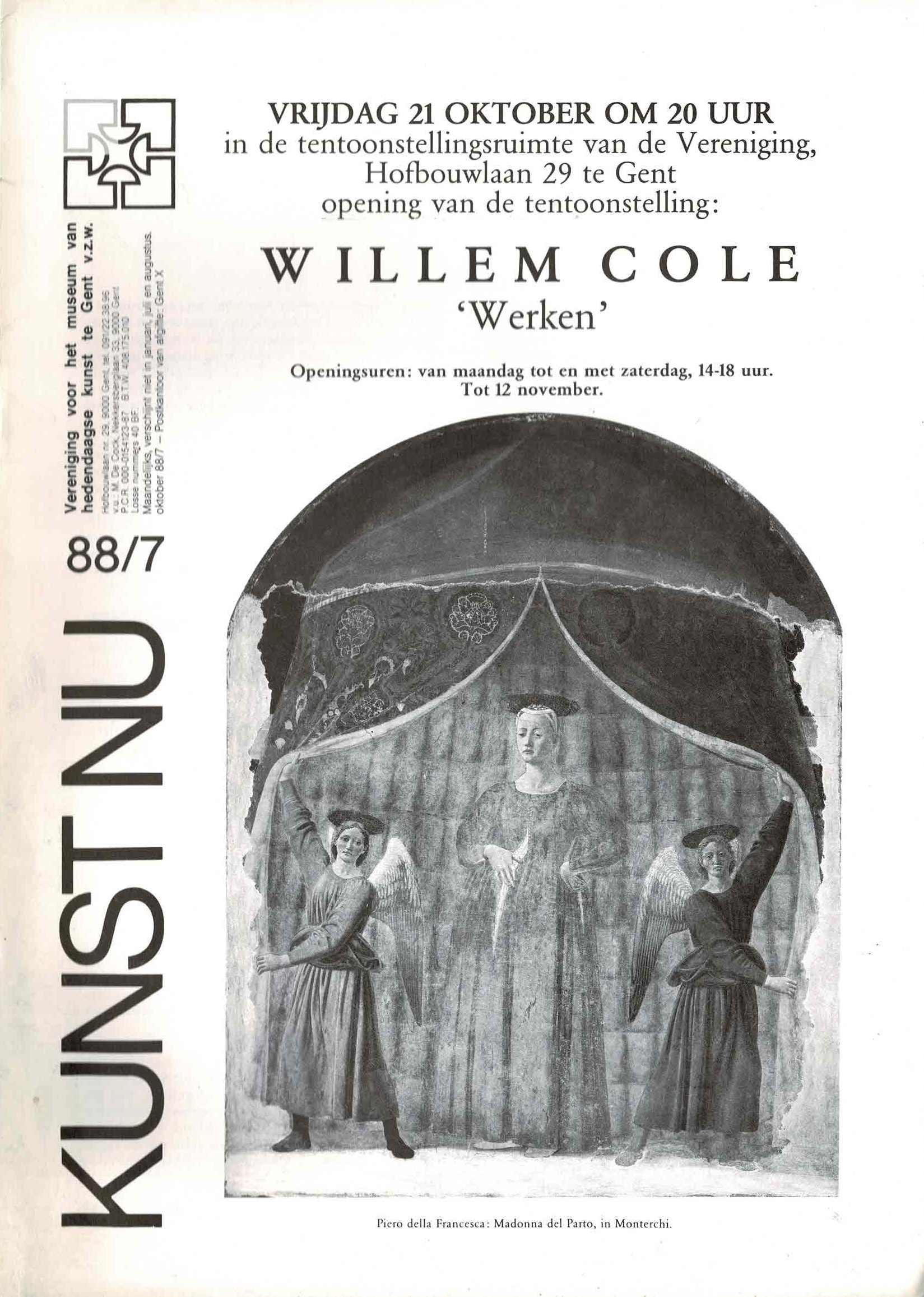 Kunst nu 88/7: Willem Cole 'Werken'