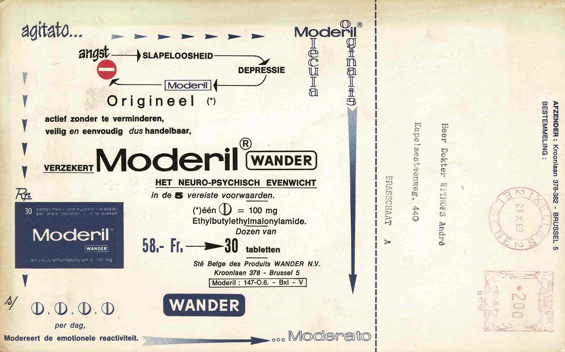 Promotional mailer for Moderil