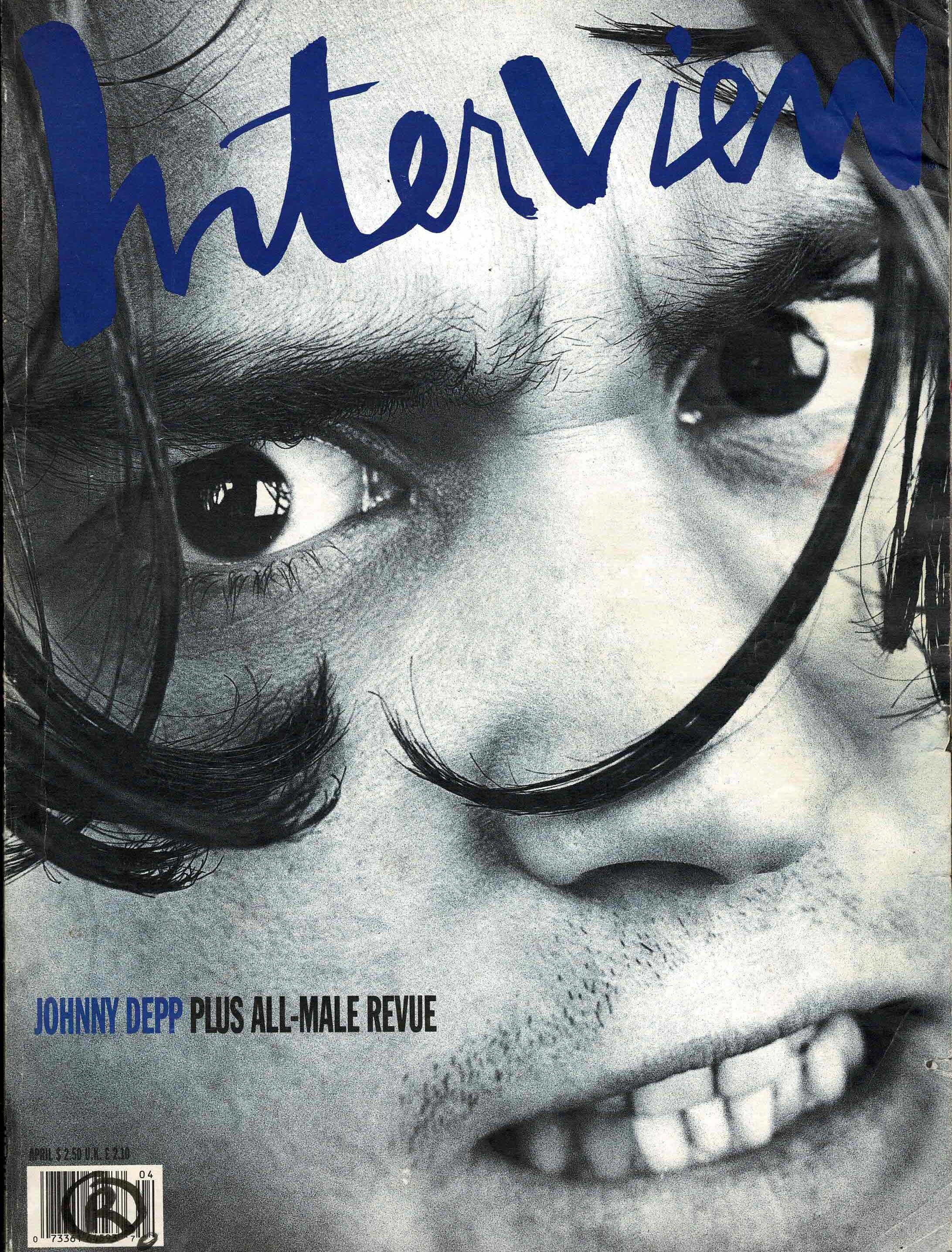 Andy Warhol's Interview, April 1990 - Johnny Depp Plus All-Male Revue