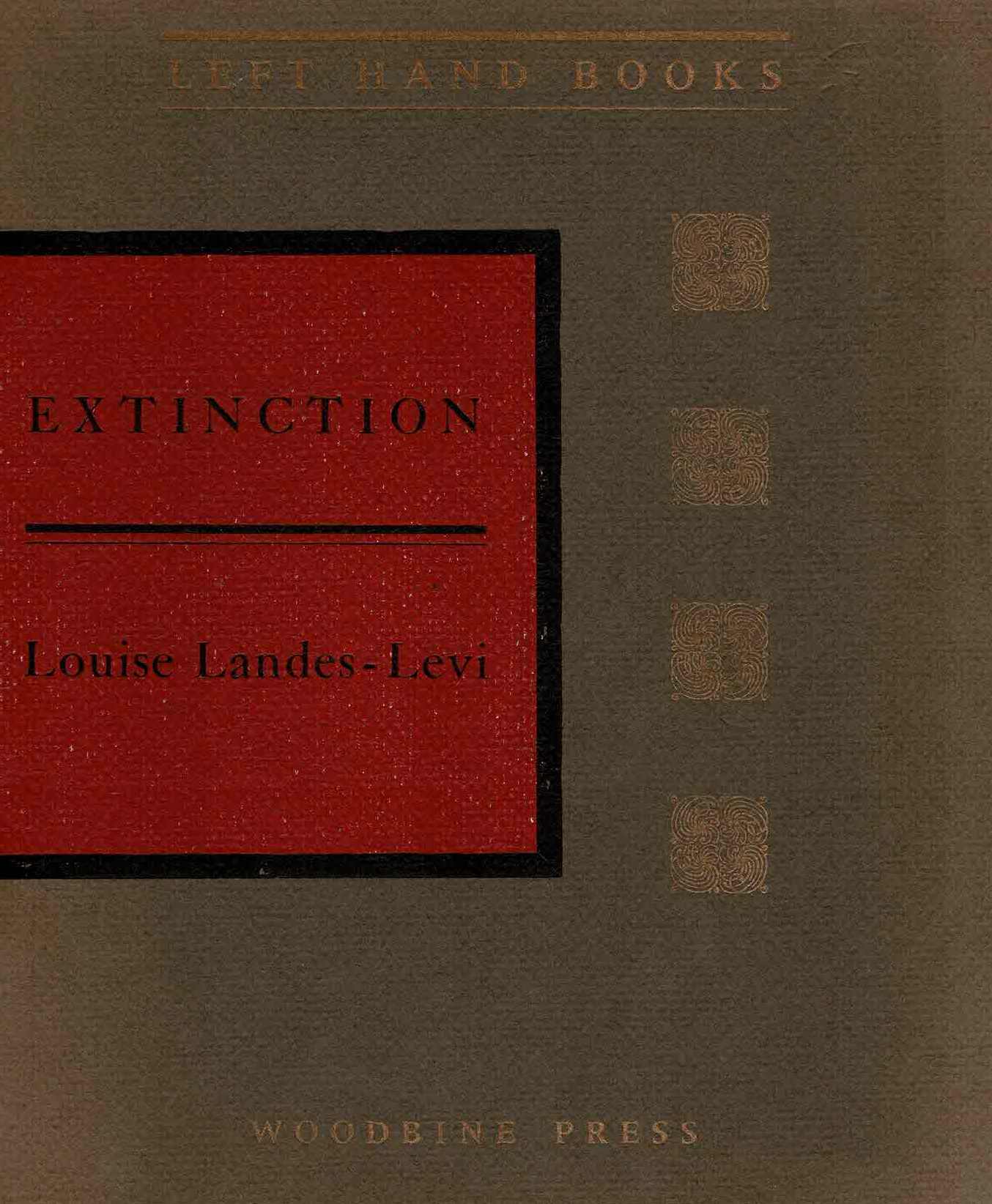 Louise Landes-Levi - Extinction - 1990