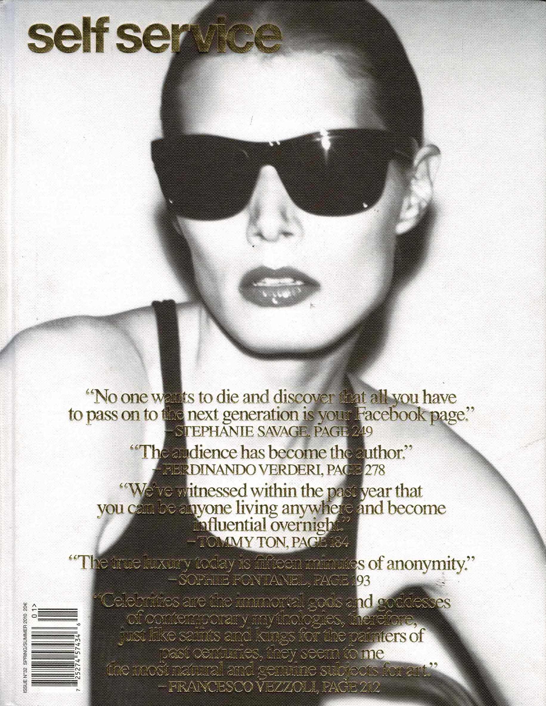 Self Service Magazine Issue N °32, Spring/Summer 2010 - 2010