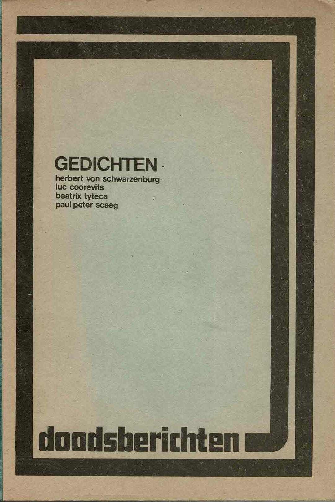Doodsberichten: gedichten - 1975