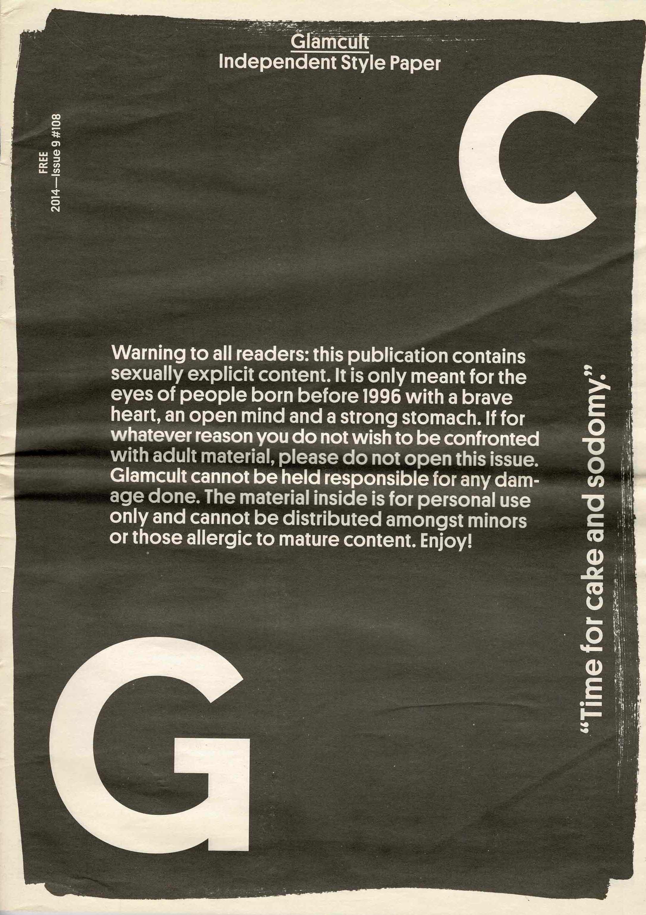Glamcult Issue 9 #108 Time for cake and sodomy - 2009