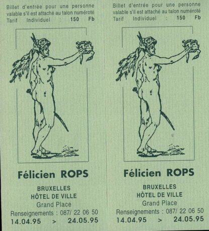 Félicien Rops: hotel de ville Bruxelles: Salles Ogivale et de Milice	- 1995 - Image 2