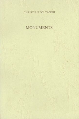 Christian Boltanski - Monuments - Leçons de Ténèbres - 1986