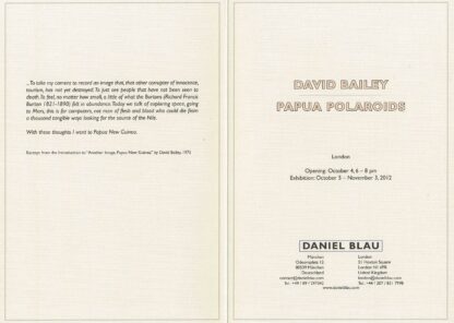 David Bailey - Papua Polaroids invitation- 2012 - Image 2