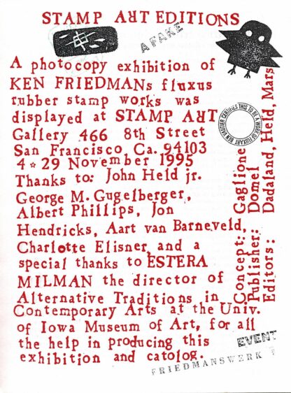 Ken Friedman - rubber stamps (42/50) - 1995 - Image 3