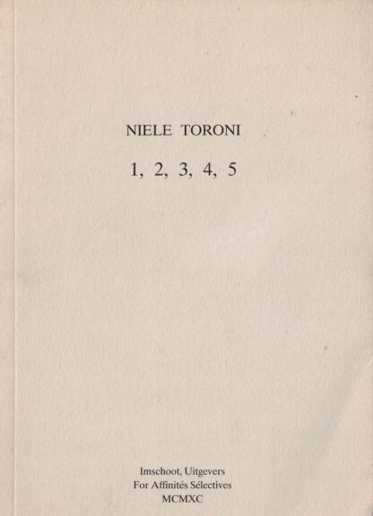 Niele Toroni - 1, 2, 3, 4, 5 prétexte à un livre d'artiste - 1990
