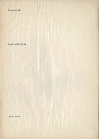 Christian Dotremont - Logbookletter - 1979