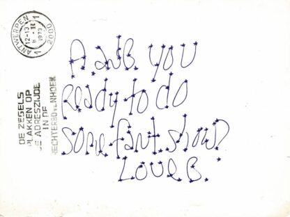 James Lee Byars - A and B you ready to do some fant. show love B invitation card - 1973