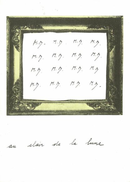 Marcel Broodthaers - Au clair de la lune - 1994