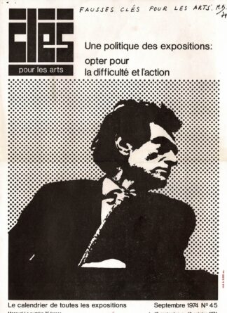 Marcel Broodthaers - Fausses clés pour les arts . M.B. 74 - 1974