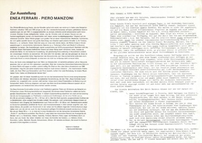 Enea Ferrari & Piero Manzoni -  Ovvero "come si costruisce e si lancia (a livello di mafia) un falso prodotto artistico" - 1972 - Image 2