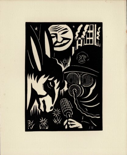 Jos Wils - Grotesken. Vijftien oorspronkelike lino's en een gehandtekende houtgravure - 1933 - Image 13