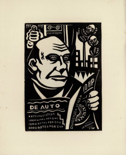 Jos Wils - Grotesken. Vijftien oorspronkelike lino's en een gehandtekende houtgravure - 1933 - Image 11