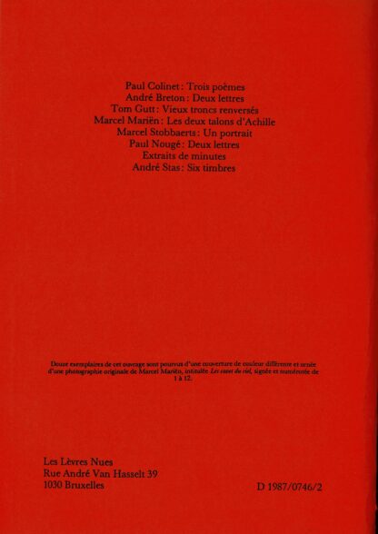 Marcel Mariën - L'entrefaite (Les Lèvres Nues) - 1987 - Image 2