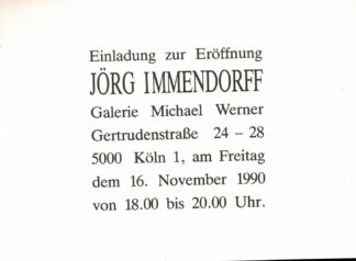 Jörg Immendorf 1990 invitation - 1990