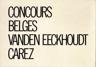 Michael Vanden Eeckhoudt/Christian Carez - Concours Belges - 1985