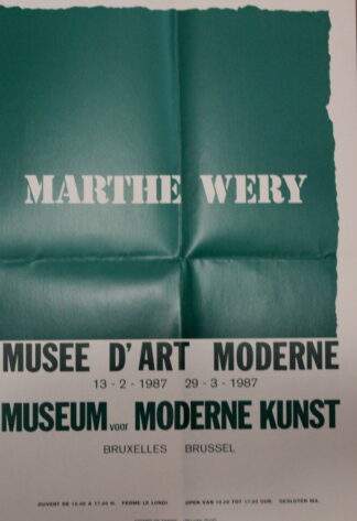 Marthe Wéry Museum voor Moderne Kunst Brussel poster - 1987