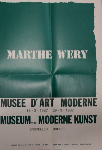 Marthe Wéry Museum voor Moderne Kunst Brussel poster - 1987