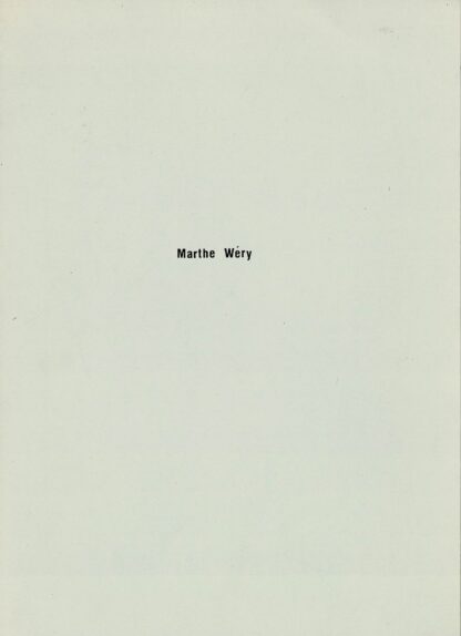 Marthe Wéry uittreksel uit de kataloog Biënnale Venetië 1982 - 19??