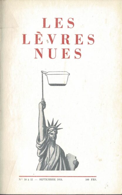 Les Lèvres Nues Revue trimestrielle N° 1 Avril 1954 - N° 10/12 1958 - 1954/1958 - Image 2