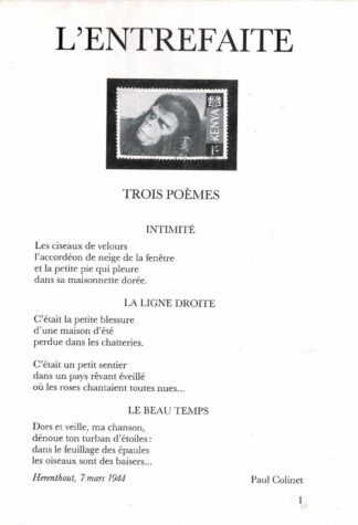 Les Lèvres Nues: Marcel Mariën - L'entrefaite - 1987