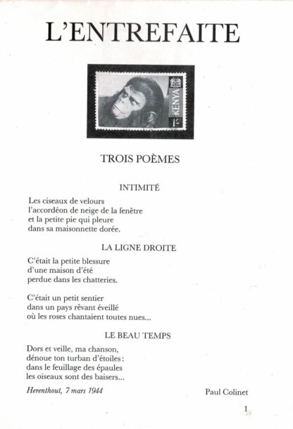 Les Lèvres Nues: Marcel Mariën - L'entrefaite - 1987