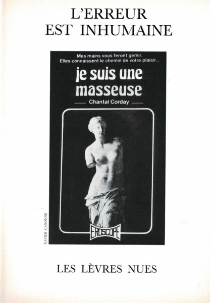Les Lèvres Nues: Marcel Mariën - L'erreur est inhumaine - 1991
