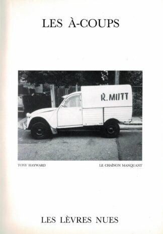 Les Lèvres Nues: Marcel Mariën -Les à-coups - 1993