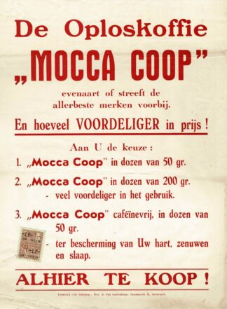 De oploskoffie "mocca coop "
