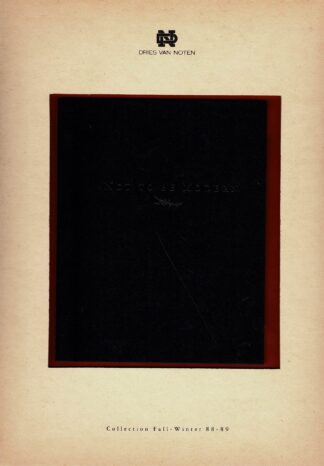 Dries Van Noten - fall-winter collection 1988-1989 - 1988
