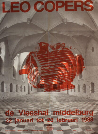 Leo Copers. De Vleeshal, Middelburg poster - 1988
