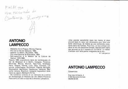 Promotional folder signed by Antonio Lampecco. - Image 2