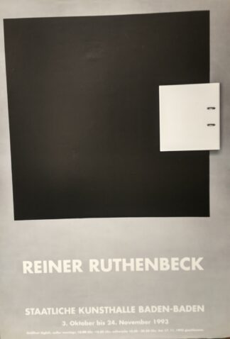 Reiner Ruthenbeck - Staatliche Kunsthalle Baden-Baden 1993 exhibition poster - 1993