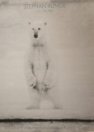 Stephan Runge - 1985 screenprinted exhibition poster - 1985