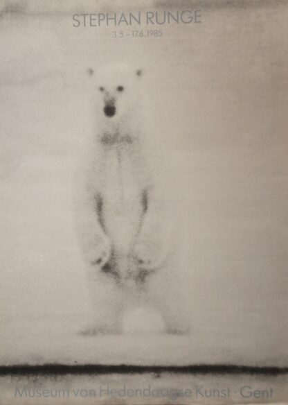 Stephan Runge - 1985 screenprinted exhibition poster - 1985