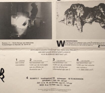 ABCDEFGHIJKLMNOPQRSTUVWXYZ exhibition poster - Ruimte Z - 1980 - Image 6