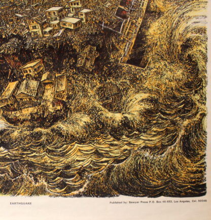 Ron Cobb - Earthquake poster. Sawyer Press Los Angeles - 1968 - Image 4