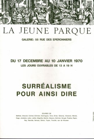 Surréalisme pour ainsi dire. Exhibition poster. -1969