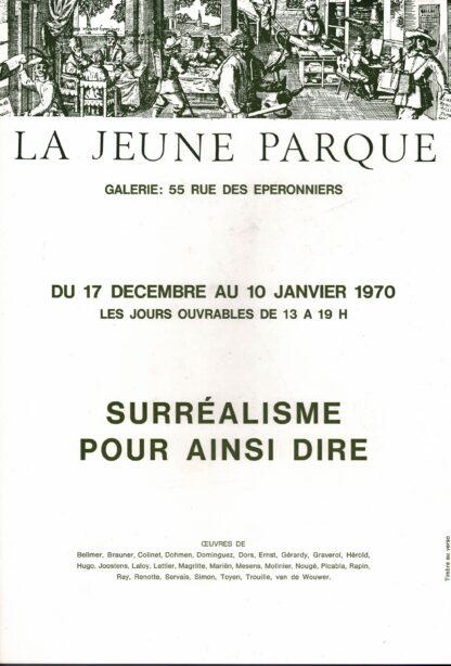 Surréalisme pour ainsi dire. Exhibition poster. -1969