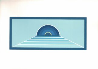 Creme Clace. Funky blue 80s screenprint. - 1983
